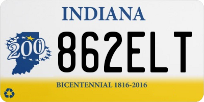 IN license plate 862ELT