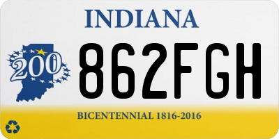 IN license plate 862FGH