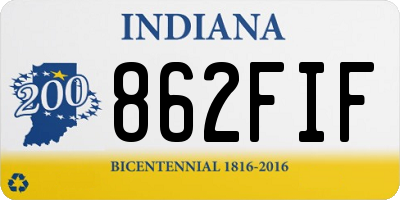 IN license plate 862FIF