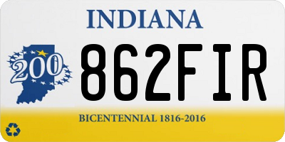 IN license plate 862FIR