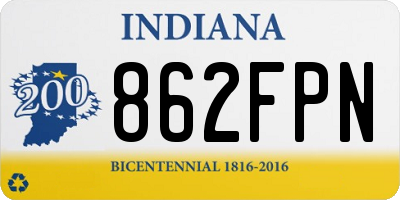 IN license plate 862FPN