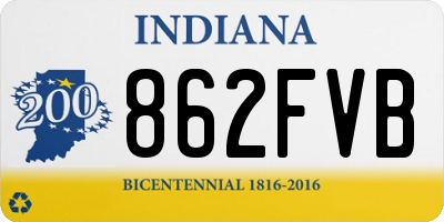 IN license plate 862FVB