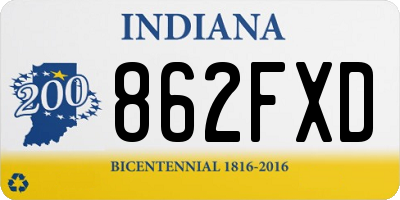 IN license plate 862FXD