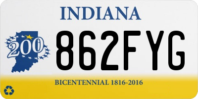 IN license plate 862FYG