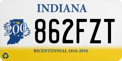 IN license plate 862FZT
