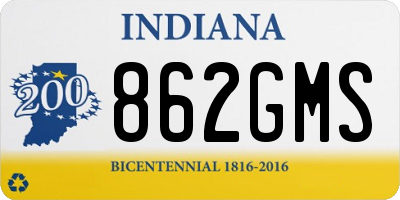 IN license plate 862GMS