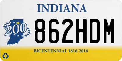 IN license plate 862HDM