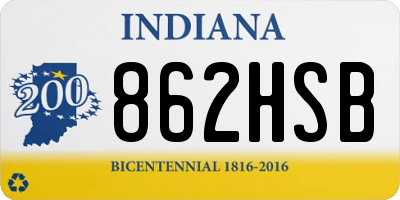 IN license plate 862HSB