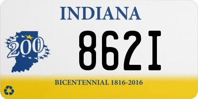 IN license plate 862I