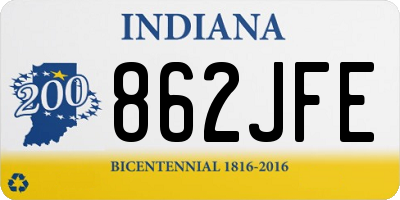 IN license plate 862JFE