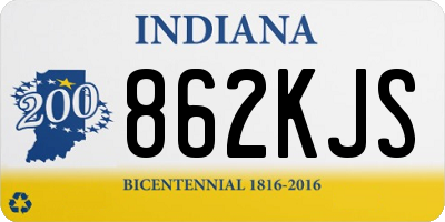 IN license plate 862KJS