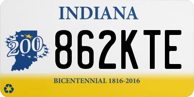 IN license plate 862KTE