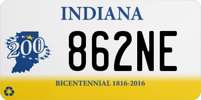 IN license plate 862NE
