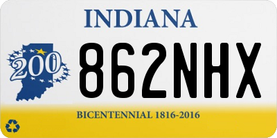 IN license plate 862NHX