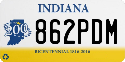 IN license plate 862PDM