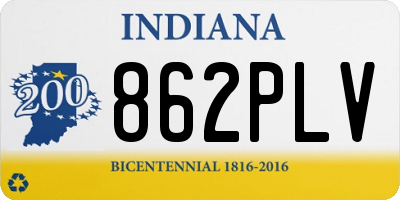 IN license plate 862PLV
