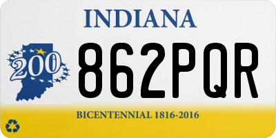 IN license plate 862PQR