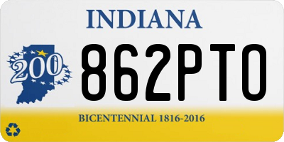 IN license plate 862PTO