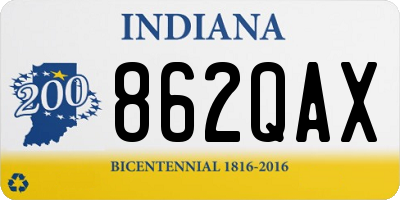 IN license plate 862QAX