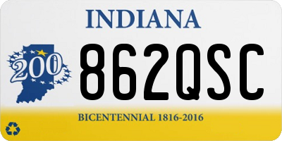 IN license plate 862QSC