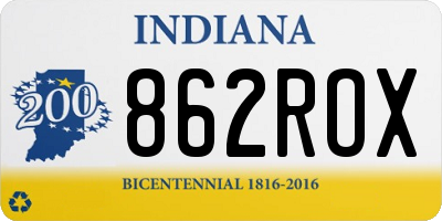 IN license plate 862ROX