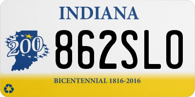 IN license plate 862SLO
