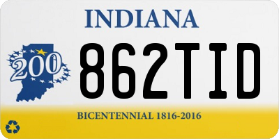 IN license plate 862TID