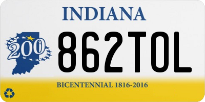 IN license plate 862TOL
