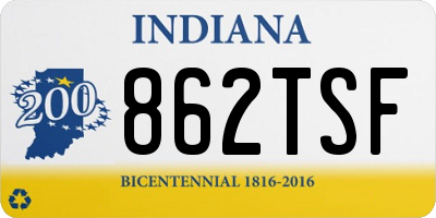 IN license plate 862TSF