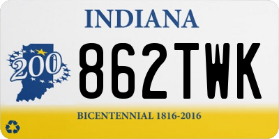 IN license plate 862TWK