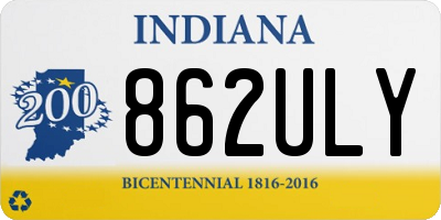 IN license plate 862ULY