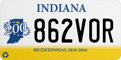 IN license plate 862VOR