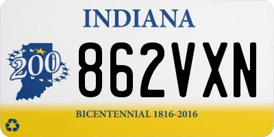 IN license plate 862VXN