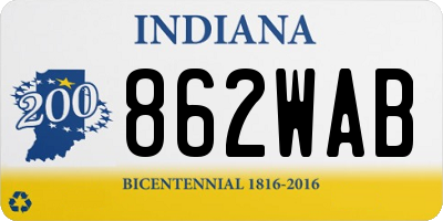 IN license plate 862WAB