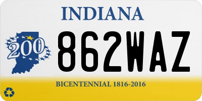 IN license plate 862WAZ