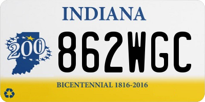 IN license plate 862WGC