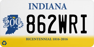 IN license plate 862WRI