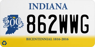 IN license plate 862WWG