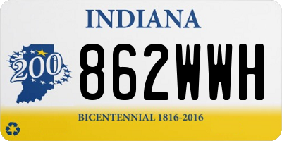 IN license plate 862WWH