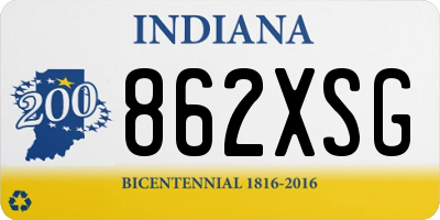 IN license plate 862XSG