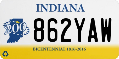 IN license plate 862YAW