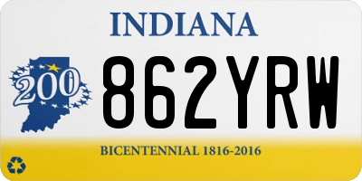 IN license plate 862YRW