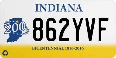 IN license plate 862YVF