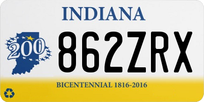 IN license plate 862ZRX