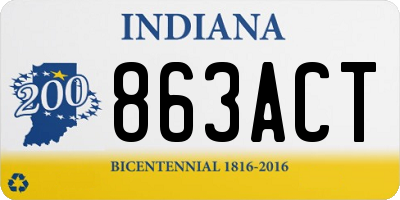 IN license plate 863ACT