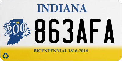 IN license plate 863AFA