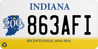 IN license plate 863AFI