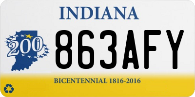 IN license plate 863AFY