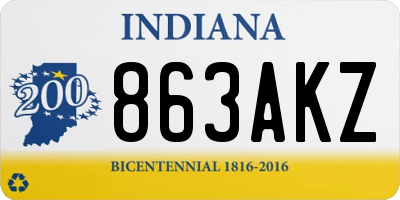 IN license plate 863AKZ