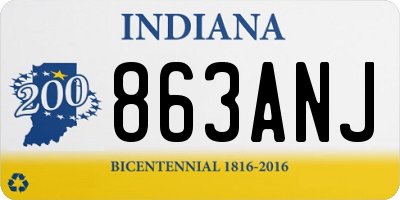 IN license plate 863ANJ